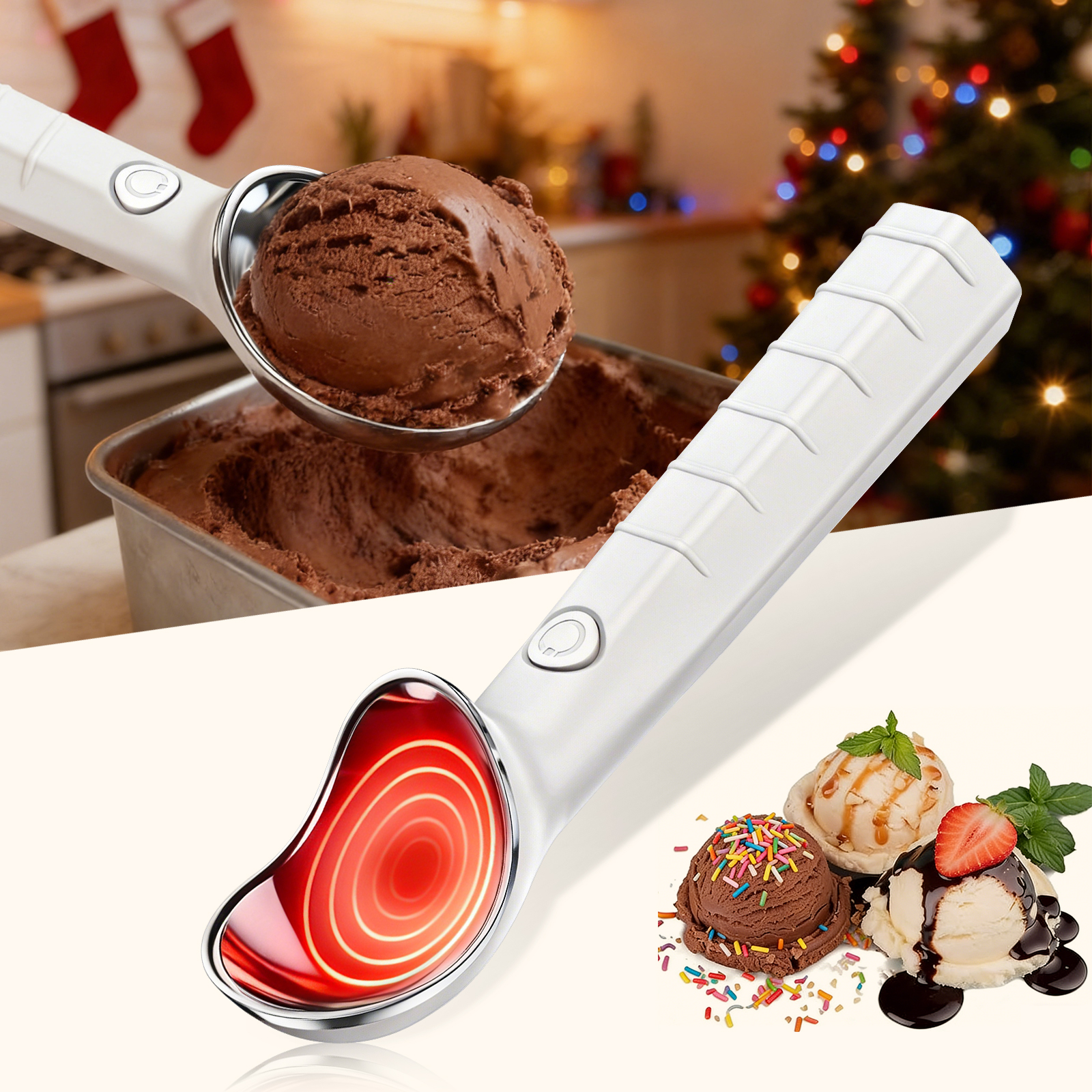 Electric Warming Heated Ice Cream Scooper